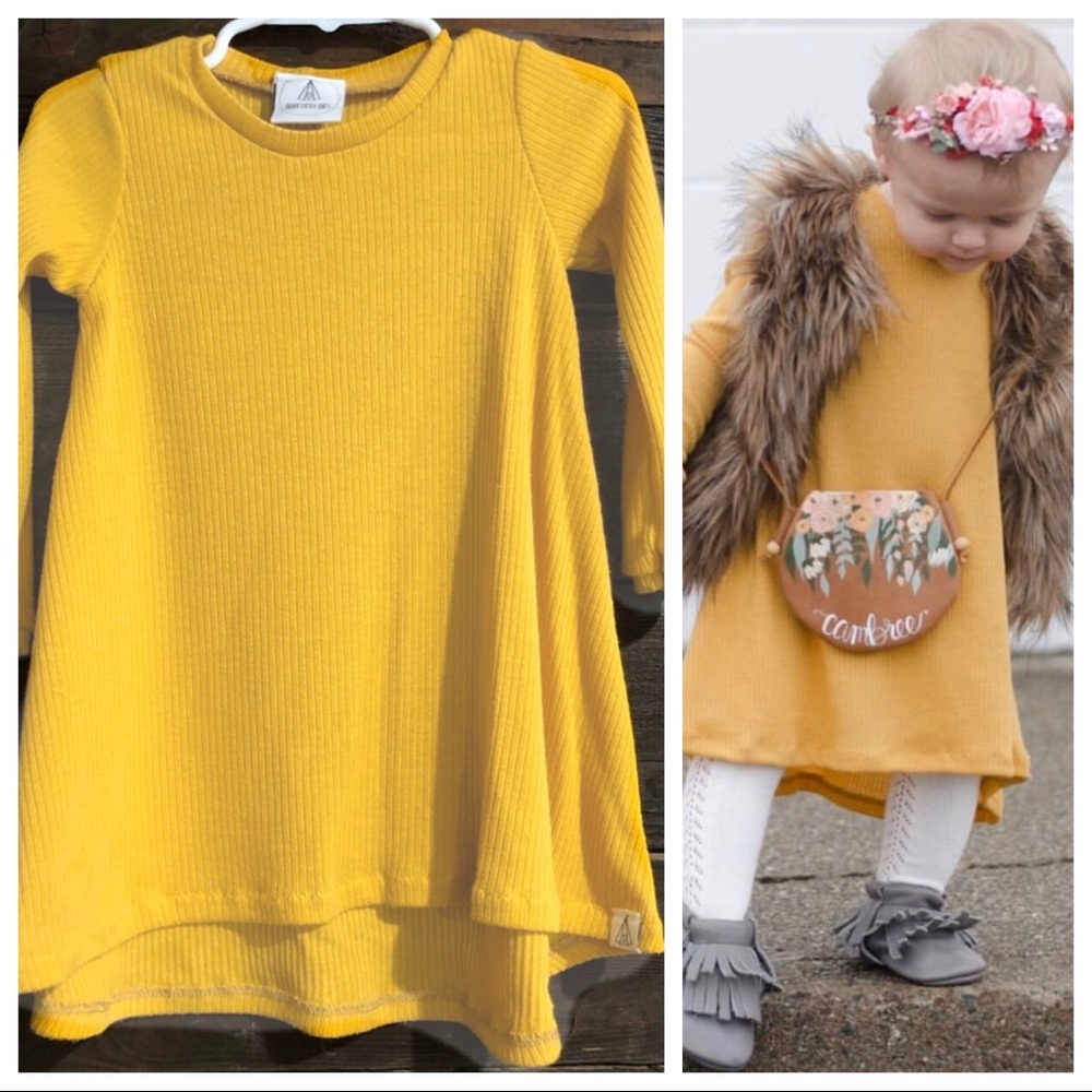 Brave little ones mustard tunic dress